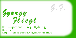 gyorgy fliegl business card